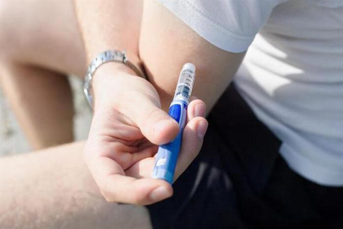Inyección involuntaria en diabetes